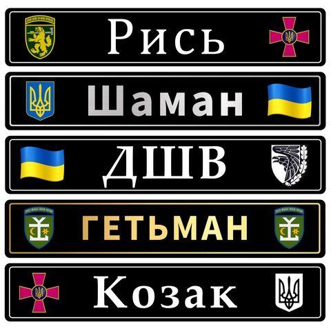 Автомобільні номери сувенірні для військових на металі 1931696327 фото